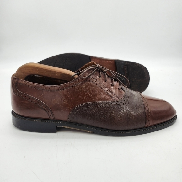 Adolfo Oxford Lace Up Shoes Men's Size 9.5M Brown - Picture 3 of 16
